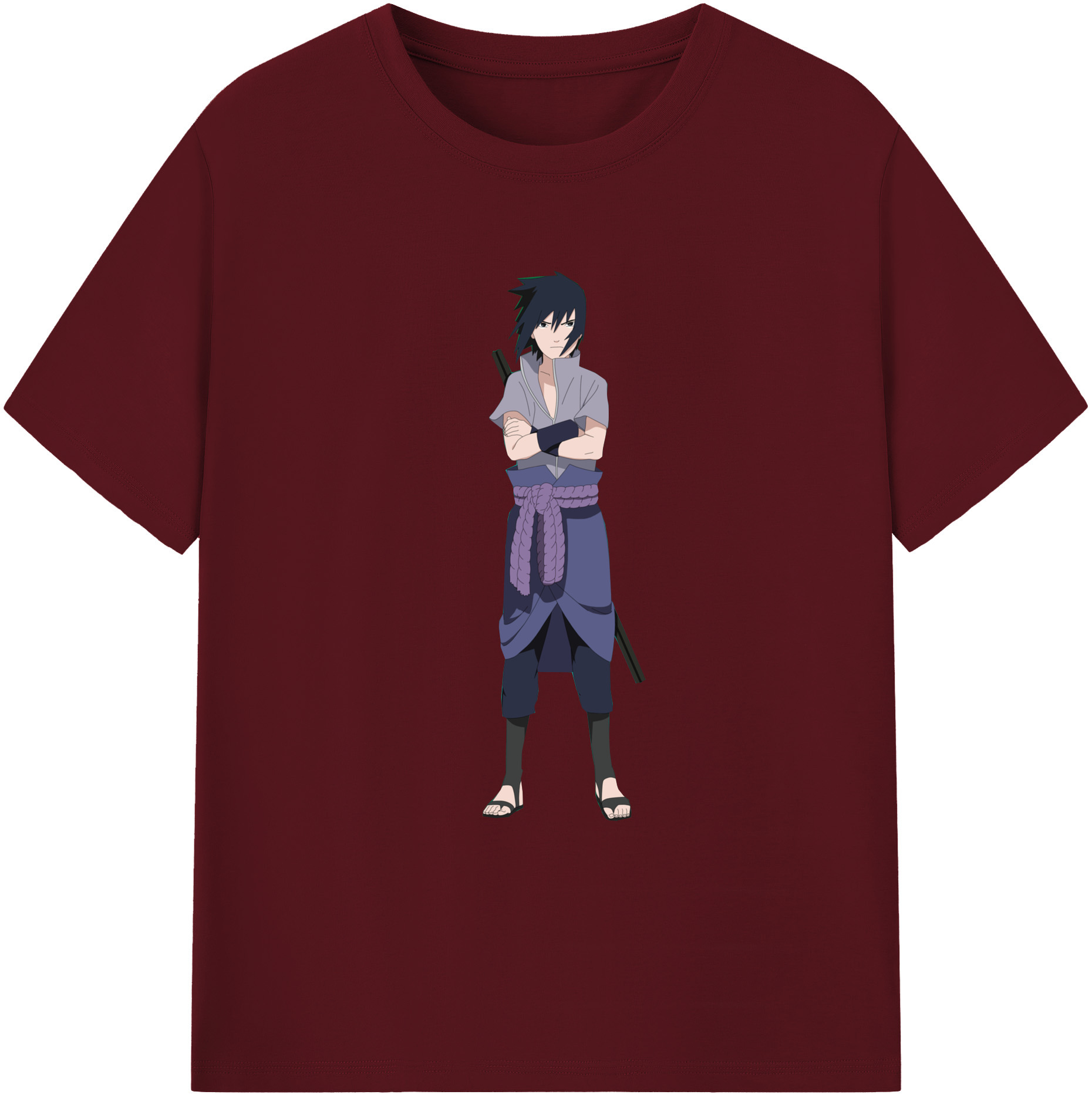 （画像用） NARUTO -ナルト- うちは サスケ Uchiha Sasuke 綿100％半袖Tシャツ（フロントプリント）